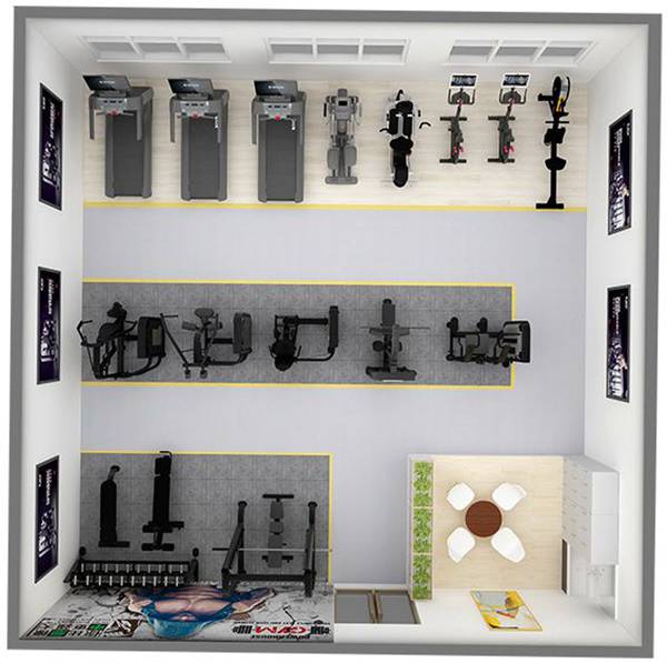 100平方健身房配置方案-广西好博体育健身器材有限公司