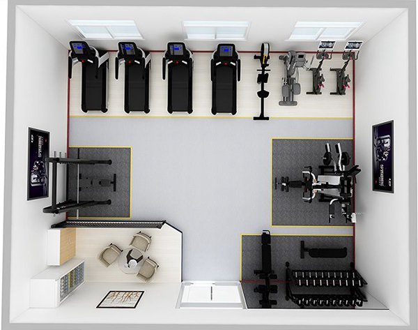 80平方健身房配置方案-广西好博体育健身器材有限公司 80平方健身房配置方案-广西好博体育健身器材有限公司