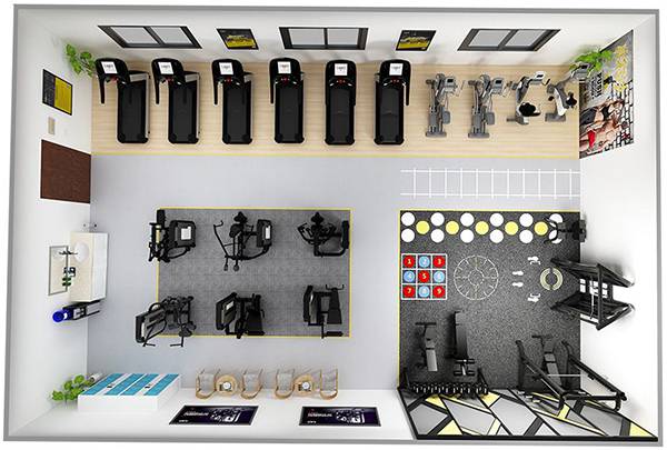 120平方健身房配置方案-广西好博体育健身器材有限公司 120平方健身房配置方案-广西好博体育健身器材有限公司